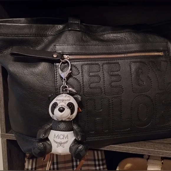 MCM Panda Bear Bag Charm EUC - Picture 6 of 10